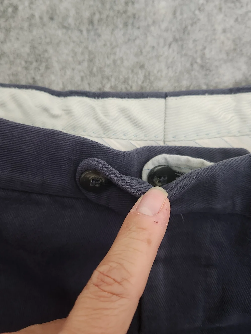 Men's Navy Linen Blend Dress Pants